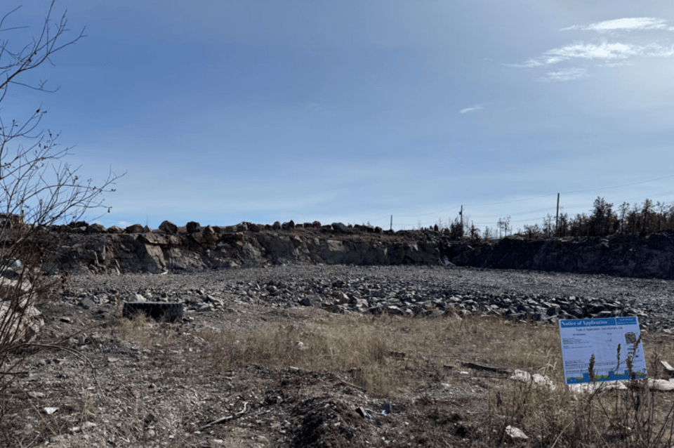 A City of Yellowknife photo of the vacant lot at 346 Borden Drive.